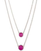 Dkny Stone Double-layer 16 Pendant Necklace