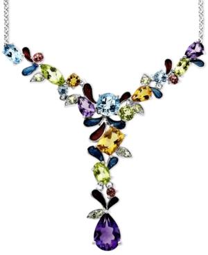 Town & Country Sterling Silver Necklace, Multistone Cluster Necklace