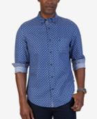 Nautica Men's Classic-fit Foulard-print Linen-blend Shirt