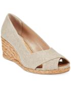 Adrienne Vittadini Bailee Peep-toe Espadrille Wedge Sandals Women's Shoes