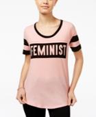 Mighty Fine Juniors' Feminist Graphic T-shirt