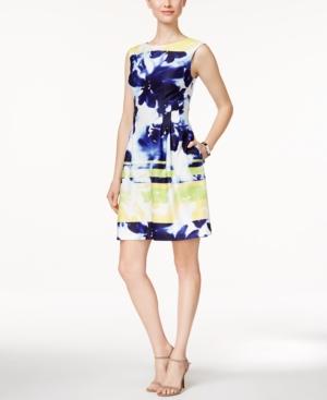 Vince Camuto Sleeveless Printed Fit & Flare Dress