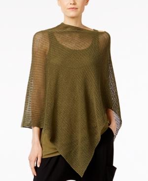 Eileen Fisher Organic Linen Asymmetrical Poncho