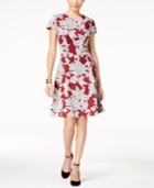 Alfani Printed Floral Fit & Flare Dress, Created For Macy's