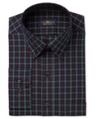 Club Room Men's Estate Classic/regular Fit Green Mackenzie Tartan Dress Shirt, Only At Macy's