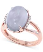 Effy Chalcedony (5-7/10 Ct. T.w.) And Diamond Accent Ring In 14k Rose Gold