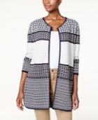 Charter Club Cotton Printed Cardigan, Created For Macy's