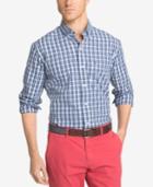 Izod Men's Non-iron Plaid Button-down Long-sleeve Shirt