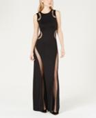 Guess Sleeveless Mesh-trim Maxi Dress