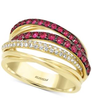Final Call By Effy Ruby (3/4 Ct. T.w.) & Diamond (1/5 Ct. T.w.) Ring In 14k Gold