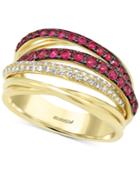 Final Call By Effy Ruby (3/4 Ct. T.w.) & Diamond (1/5 Ct. T.w.) Ring In 14k Gold