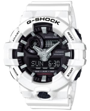 G-shock Men's Analog-digital White Resin Strap Watch 54mm Ga700-7a