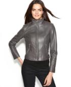 Calvin Klein Seamed Leather Moto Jacket