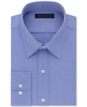 Tommy Hilfiger Men's Athletic Fit Flex Collar Performance White Solid Dress Shirt, Only At Macy's
