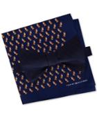 Tommy Hilfiger Men's Herringbone Bow Tie And Fox Pocket Square Set