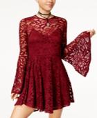 Material Girl Juniors' Lace Fit & Flare Dress, Created For Macy's