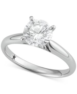 Macy's Star Signature Diamond Solitaire Engagement Ring (1-1/2 Ct. T.w.) In 14k White Gold, Si2 Clarity