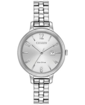 Citizen Eco-drive Women's Silhouette Stainless Steel Bracelet Watch 31mm Ew2440-53a