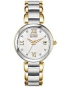 Citizen Women's Marne Eco-drive Diamond Accent Two-tone Stainless Steel Bracelet Watch 33mm Eo1114-52a