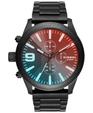 Diesel Men's Chronograph Rasp Chrono Black Stainless Steel Bracelet Watch 50mm