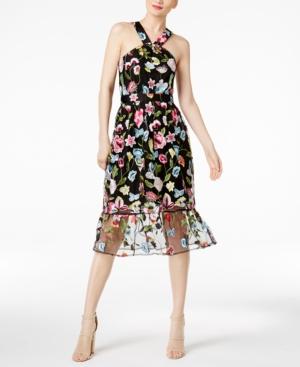Cr By Cynthia Rowley Embroidered Halter Dress, Only At Macy's