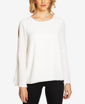 Cece Textured Split-sleeve Top
