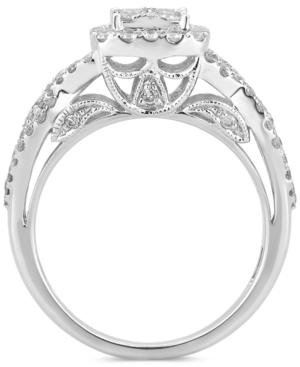 Diamond Crown Engagement Ring (1 Ct. T.w.) In 14k White Gold