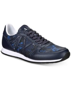 Ax Armani Exchange Men's Athletic Sneaker With Tropic Print Men's Shoes