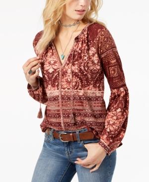 Lucky Brand Tassel-tie Peasant Top