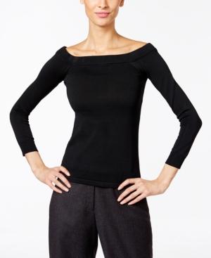 Calvin Klein Ribbed Off-the-shoulder Top