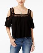 American Rag Crochet Cold-shoulder Top
