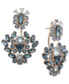 Givenchy Clear & Colored Crystal Ear Jacket Earrings