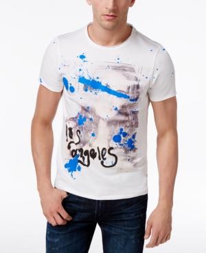 Guess Men's Splatter Graphic-print Cotton T-shirt