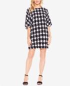 Vince Camuto Houndstooth Dolman-sleeve Dress