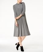 Eileen Fisher Tencel Blend Mock-neck A-line Dress