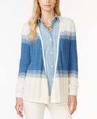American Living Colorblock Waterfall Cardigan, Only At Macy's