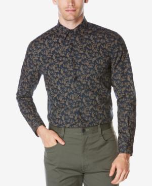 Perry Ellis Men's Paisley Leaf Shirt