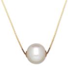 Honora Style Cultured Freshwater Pearl (8-1/2mm) Solitaire Pendant Necklace In 14k Gold