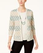 Alfred Dunner Emerald Isle Layered-look Necklace Sweater