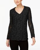 Inc International Concepts Burnout Illusion Top, Only At Macy's