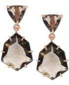 Vince Camuto Rose Gold-tone Glass Stone Drop Earrings