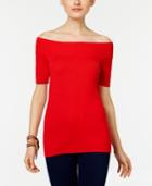 Ny Collection Petite Off-the-shoulder Sweater