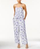 Kensie Layered Floral-print Jumpsuit