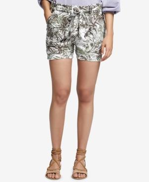 Sanctuary Printed Linen Tie-waist Shorts