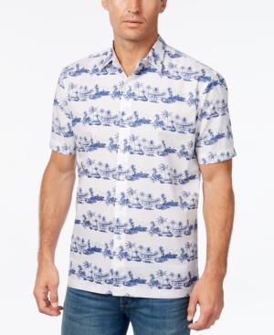 Tommy Bahama Men's Cuba Cruiser Graphic-print Short-sleeve Shirt