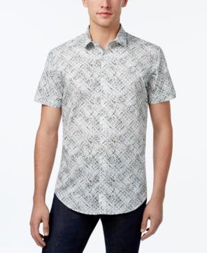 Calvin Klein Men's Lattice Floral-print Shirt