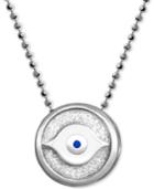 Alex Woo Textured & Enamel Evil Eye 16 Pendant Necklace In Sterling Silver