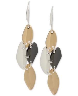 Robert Lee Morris Soho Tri-tone Multi-disc Drop Earrings