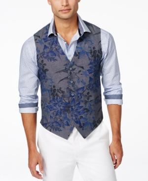 Tallia Men's Floral-print Vest