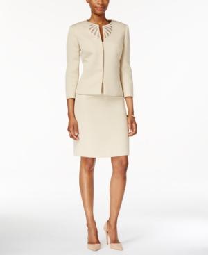 Tahari Asl Mesh-trim Skirt Suit